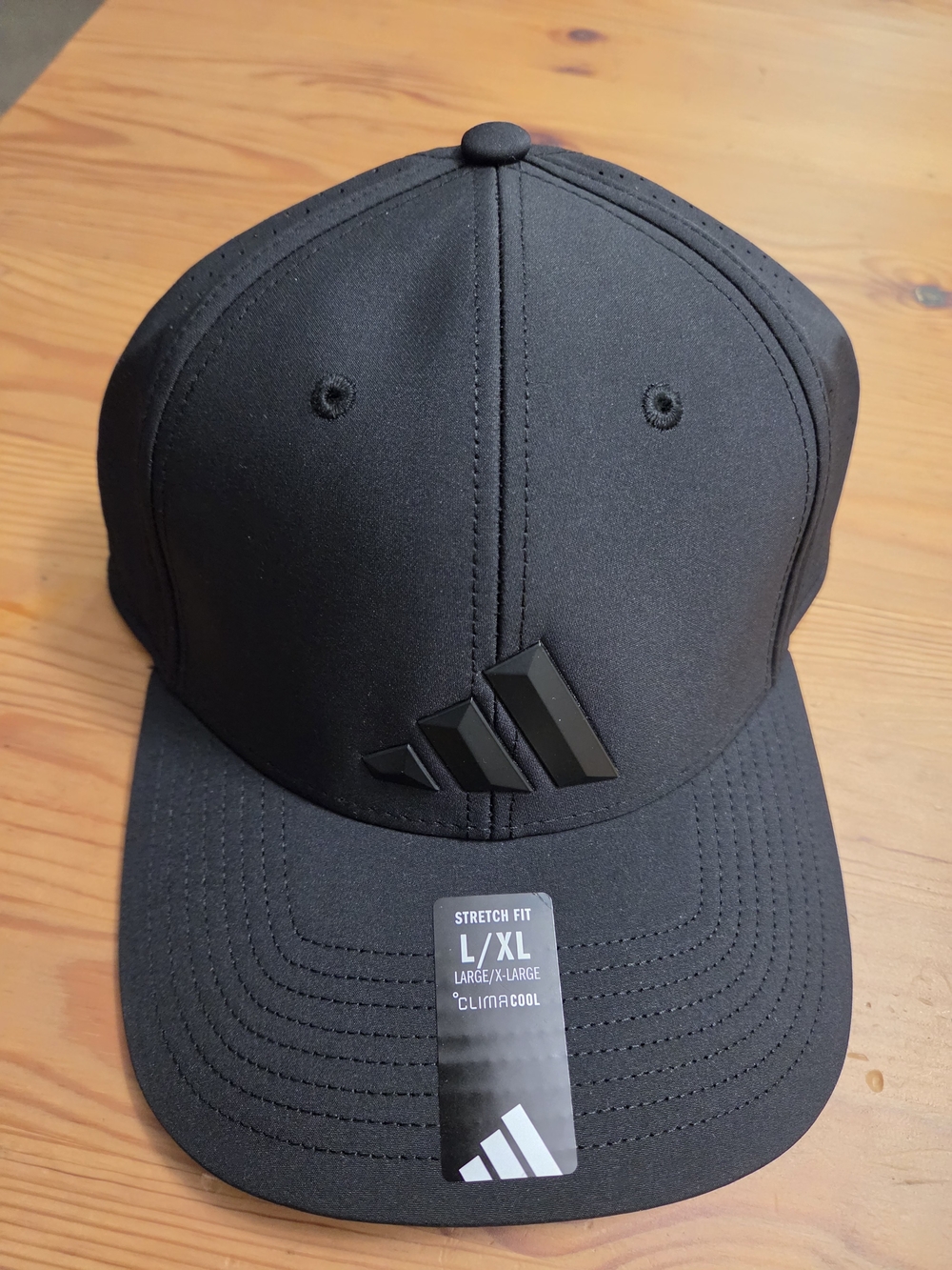 Adidas Men's Black Stretch Fit ClimaCool Performance Hat